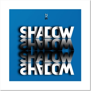 Shadow text design silhouette graphic Posters and Art